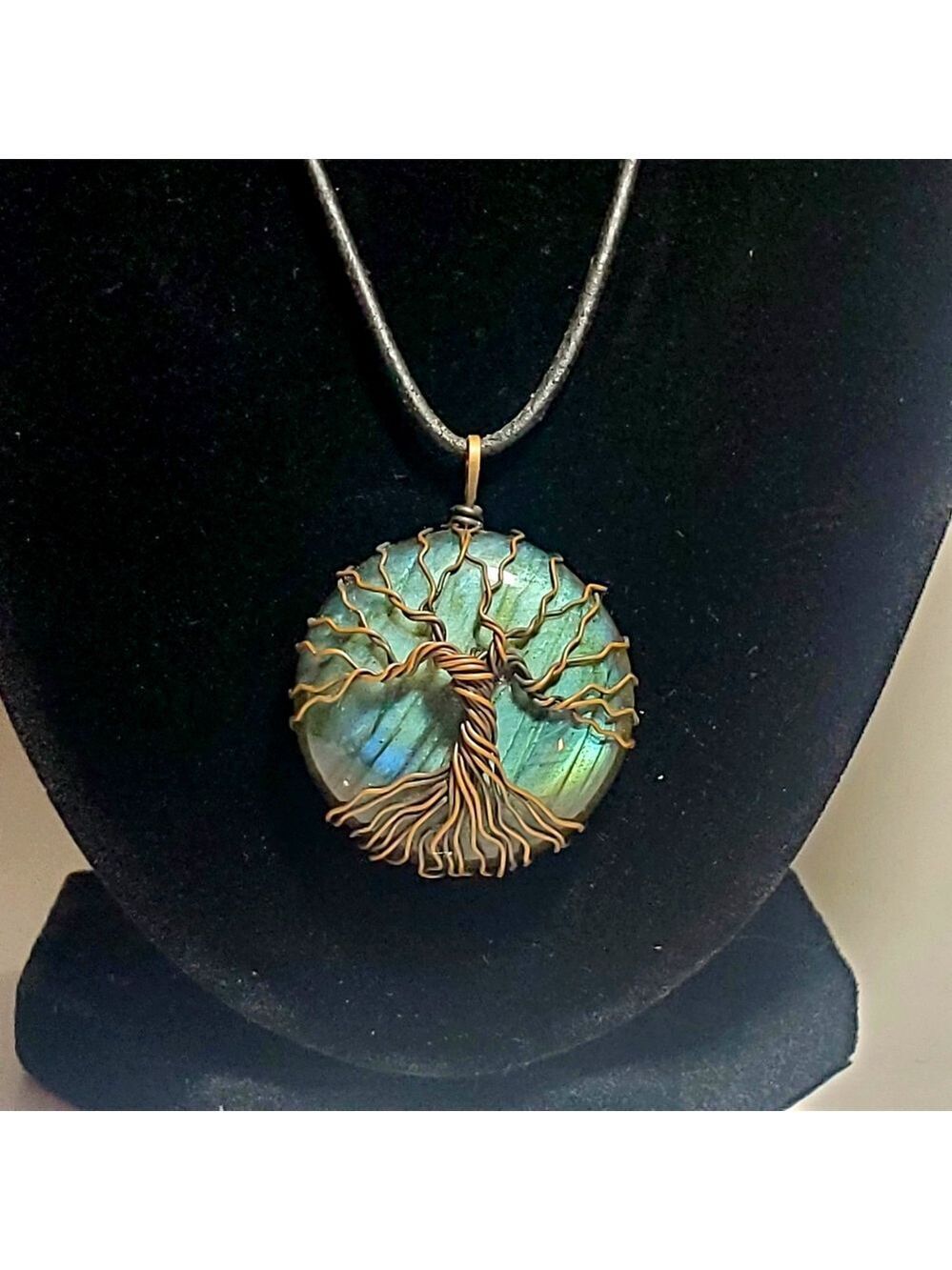 Mystical Celtic Tree of Life Wire Wrapped Pendant Necklace Unisex Handcrafted